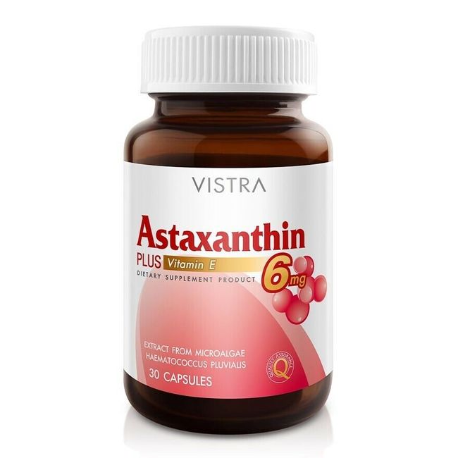 Vistra Astaxanthin 6mg Supplement Derived Natural red Algae Anti-Aging 30cap