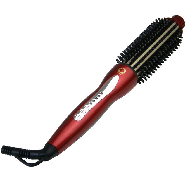 Ronne Agetsuya Roll Brush Iron, Curling Dryer, Curling Iron, Maximum 220 Degrees, 1.3 Inches (32 mm), Red