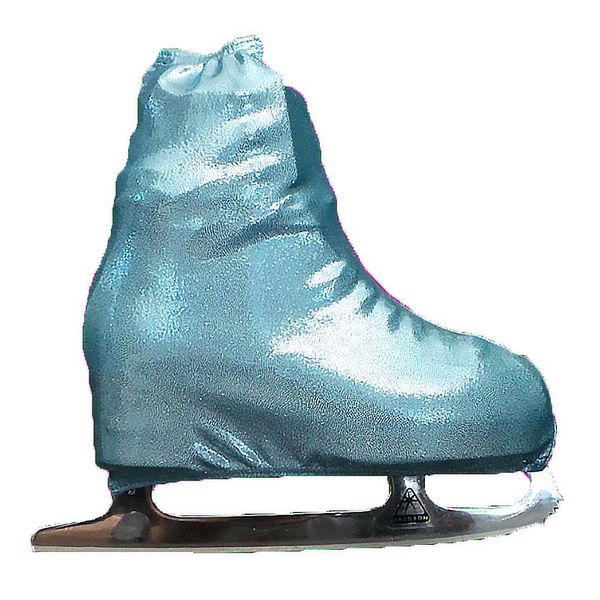 Kami-So Ice Skating Metallic Boot Covers Skatewear (Turquoise, Child)