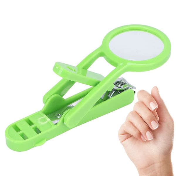 Elderly Nail Clipper with Magnifying Glass Stainless Steel Adjustable Fingernail Toenails Cutter Nail Clippers Care for Elderly Seniors Baby(green)