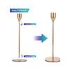 Metal Candle Holders Set, Tall Taper Candlestick Holder (3 Pack)