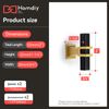 homdiy 10 Pack Black and Gold Cabinet Knobs Square Dresser Drawer Knobs for Kitchen Bathroom,Zinc Alloy Base