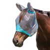 WeatherBeeta ComFiTec Deluxe Fine Mesh Mask with Ears, Grey/Turquoise, Full