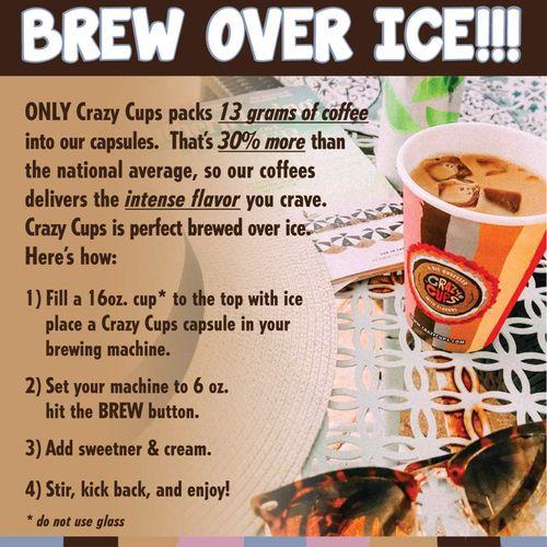 Crazy Cups Decaf Marshmallow Coffee Pods, Decaffeinated Chocolate Marshmallows Flavored Coffee, Single Serve Hot or Iced Medium Roast Coffee for Keurig K Cups Machines, 22 Count