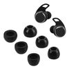 kwmobile Replacement Ear Tips Compatible with JBL Reflect flow Pro - Set of 6 - Memory Foam Eartips - Black