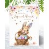 Special Friend Easter Card - Bunny with Easter Eggs Design - A5 Size with Gold Envelope