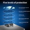 NEW'C 4 Pack, 2 Pack for iPhone 12 Pro Max Screen Protector + 2 Pack Camera Lens Protector, Sensor Protection,Case Friendly Tempered Glass Film