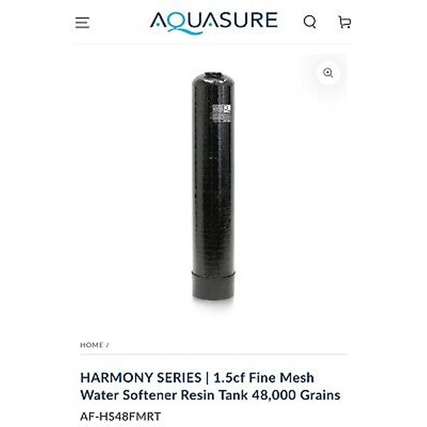 HARMONY SERIES | 1.5cf Fine Mesh Water Softener Resin Tank 48,000 Grains