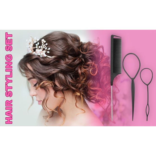 Hair Tail Tools 4Pcs/ Set Braid Tool For Hair Portable Hair