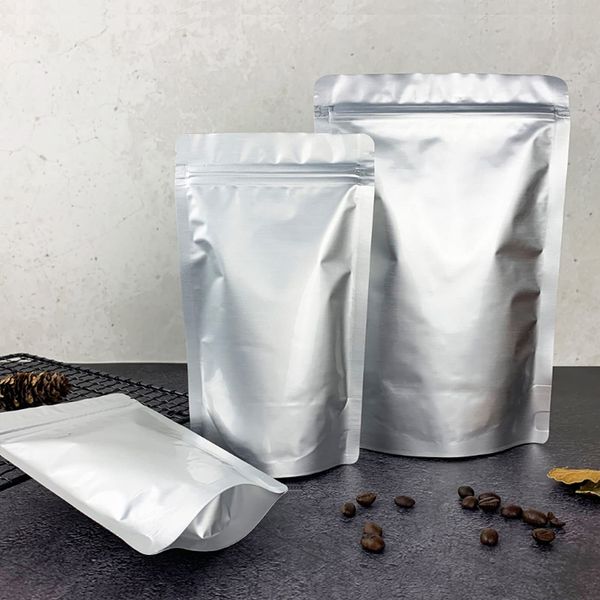 PERCUST 20 Piece Freestanding Aluminum Bags with Zipper [Set of 3 Sizes] Coffee Bean Storage Bags, Divided Bags, Vacuum Packing, Food, Light Blocking, Odor Resistant, Zipper Bags (Set of 20: 5.9 x 8.7 x 1.0 inches (15 x 22 cm), 7.1 x 10.2 inches (21 x 31 