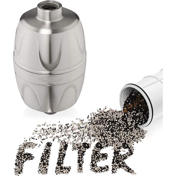 Shower Water Filter For Showerhead (Aqua Elegante) - Brushed Nickel