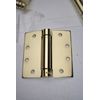 3pc Design Hardware Spring Hinge 4.5" x 4.5" Radius  US3 632 Polished brass
