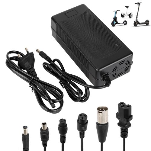 HPGAAVD Chargers for Scooters, 54.6 V 2 A E Scooter Chargers, 48 V Electric Scooter, Universal Lithium Battery Charger with 6 Ports, Hoverboard Charging Cable, for Electric Bicycles Battery Charging,