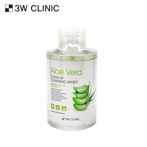 3W Clinic Aloe Vera Clean Up Cleansing Water 500ml