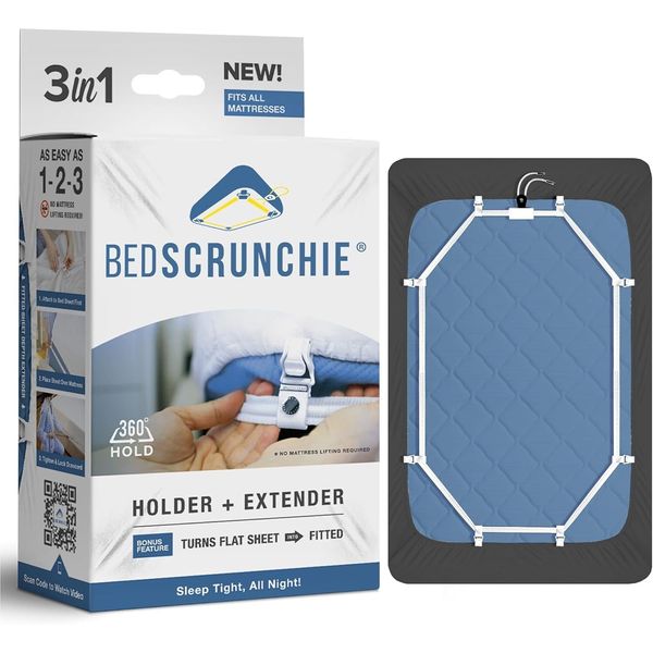Bed Scrunchie - Ultimate Bed Sheet Holder Straps, 360 Bed Sheet Fastener.