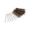Glamour Style Kirby Grips with Protected Tips, Bronze, Pack of 60