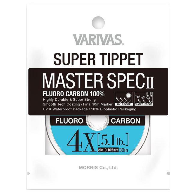 VARIVAS 24095 Super Tippet Master Spec 2 Fluorocarbon #4X Natural