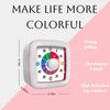 Visual Timer for Kids, 60-Minute Countdown Timer for Classroom Office Kitchen, Pomodoro Timer with Silent Operation，Time Management Tools with Colorful Pattern(White)