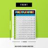 8.5 x 11 Education Multiplication Chart Table Poster, Double Sided Print, 25 Qty