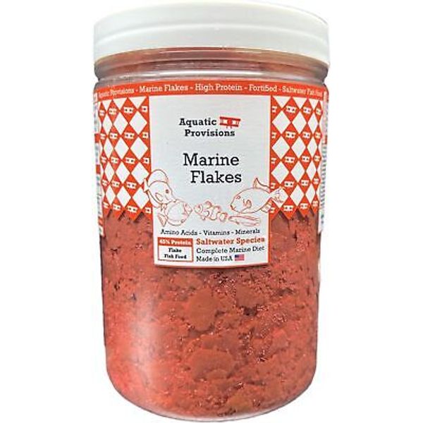 Marine Flakes Fish Food 3.5 oz, for Saltwater Aquarium Ounce (Pack of 1)