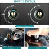 Dadabig 8 PCS Gas Hob Knobs, Stoves Cooker Knobs Cooker Knobs Silver Universal Metal Rotary Switch Control Knobs Replacement Accessories for Kitchen Cooker Gas Stove Oven Cooktop, 6mm