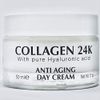 Delfanti • COLLAGEN 24K • Anti-Aging DUO pack • Day Cream jar PLUS Night Cream jar• Face and Neck Moisturizers with pure Hyaluronic Acid • Made in Italy