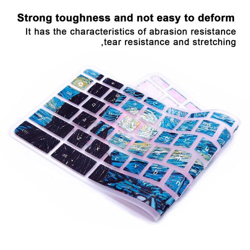 MMDW Silicone Keyboard Cover 2020 2019 2018 for Lenovo Chromebook C330 11.6"/Flex 11 Chromebook/Chromebook N20 N21 N22 N23 100e 300e 500e 11.6"/Chromebook N42 N42-2014 inch,Van Gogh Starry Sky