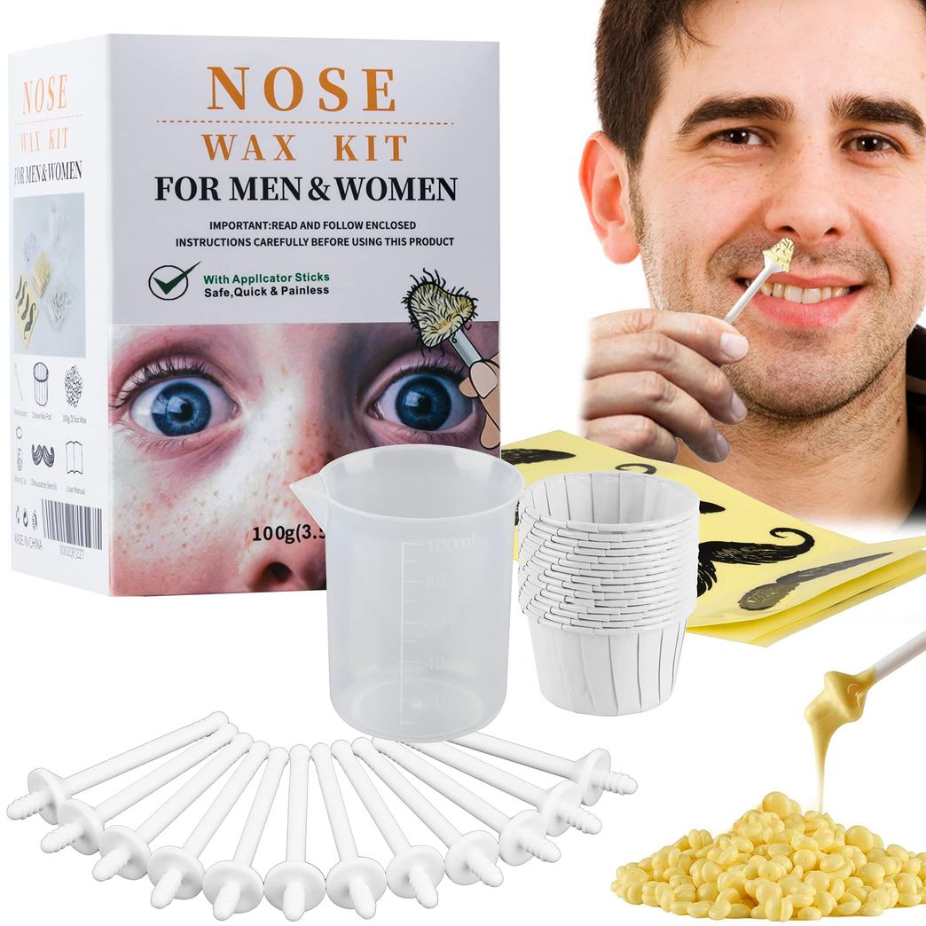 Nose Wax Kit, Wokaar New 120 g Hypoallergenic Hair Wax, 30 Applicators