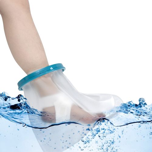Shower Protection Foot Non-Slip Bandage Protection Waterproof Cast Protection for the Shower, Plaster Protection Foot Holding, Reusable, Plaster Bandage Protection Waterproof for Foot, Ankle (S)