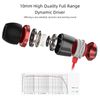 Soundmagic E10C In Ear Isolating Earphones with Microphone - Black/Red