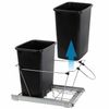 Double 35-Quart Pull Out Trash Can Under Cabinets Sliding Waste Bin Container 