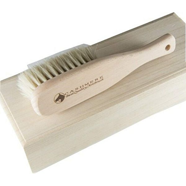 Art Brush Cashmere Clothes Brush Square Paulownia Box