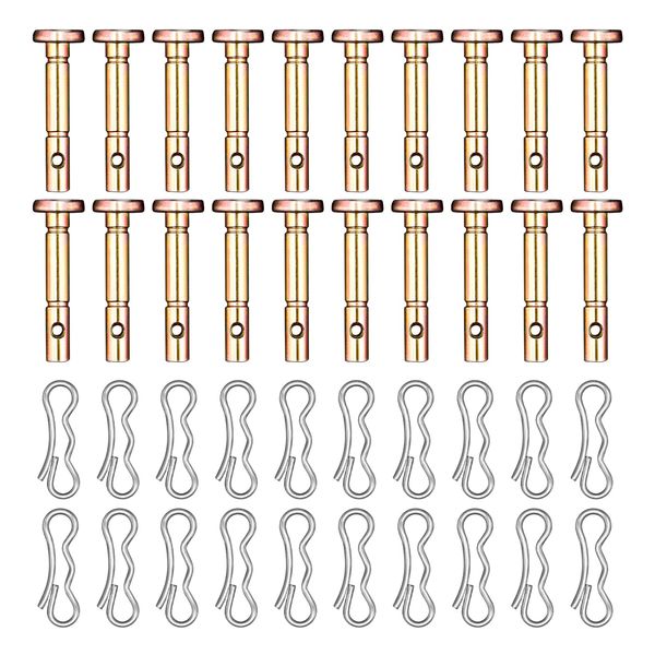 Hunter-wish Shear Pins and Cotter Pins Fit for MTD Snowblower - Shear Pins 20pcs and Cotter Pins 20pcs Compatible for Cub Cad et Troy Bilt Craftsman 24" 26" Snow Thrower, Replace 738-04124A 714-04040