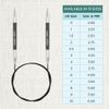 KnitPro Karbonz Fixed Circular Needles 16" (40cm) | 6.00 mm
