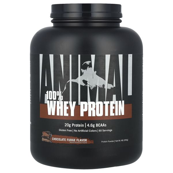 100% Whey Protein Powder, Chocolate Fudge, 4 lb (1.81 kg)