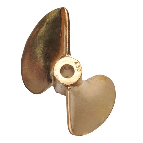 Fielect 2 Blades CCW Propeller for Ship Model Rc Boat Propeller Model Golden Brass Paddle 30mm Diameter 1.4 Pitch 3.18mm Hole Dia