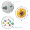 Nicola Spring Ceramic Cupboard Drawer Handle Knobs - Polka Dot Design - Light Blue/White - Pack of 12