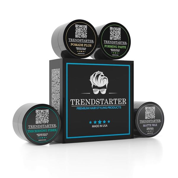 TRENDSTARTER Hair Styling Sample Pack (1 box-Four 0.25oz Samples)