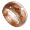 Off Round Abstract Watery Brown Acrylic Bangle Bracelet/Size M