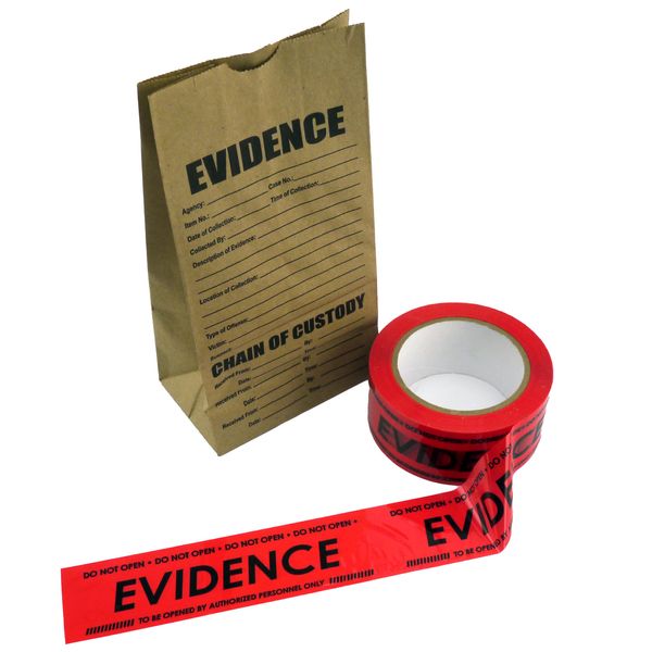 Crime Scene Evidence Box Sealing Tape, Red
