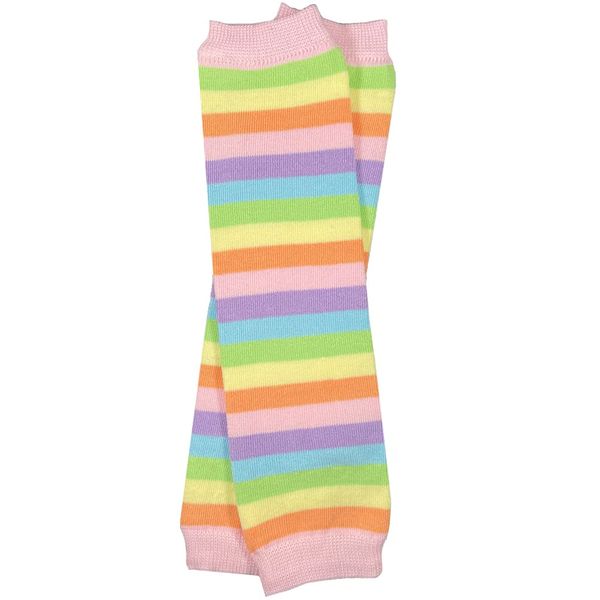 juDanzy Christmas Halloween Thanksgiving Valentines Holiday Baby and Toddler Leg Warmers for Girls and Boys, Pastel Rainbow, One Size (12 pounds to 10 years)