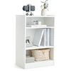3-Tier Bookcase Bookshelf Storage Organizer Display Rack With Adjustable Shelves