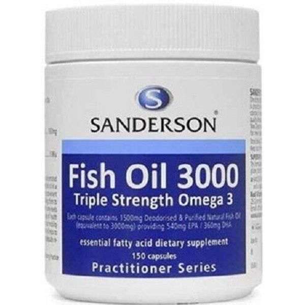 Sanderson Fish Oil 3000 Triple Strength Capsules 150