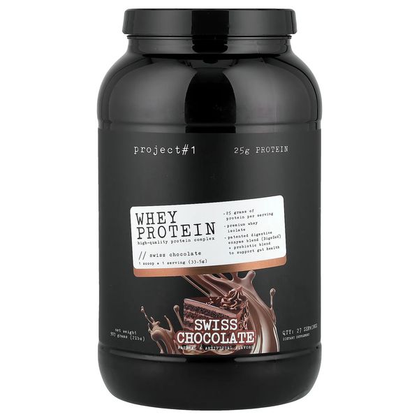 Whey Protein, High-Quality Protein Complex, Swiss Chocolate, 2 lbs (907 g)