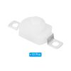 PATIKIL 10pcs Flat Pin Latch Push Button Switch with Hole On/Off Self Locking DC 30V 1A Micro Switch Flashlight Light Lamp Wall Outlet DIY White