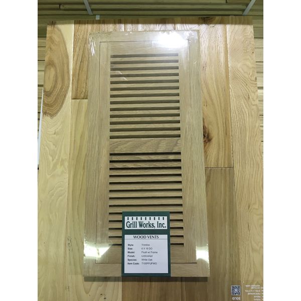 Grill Works White Oak floor vent 6 x 16