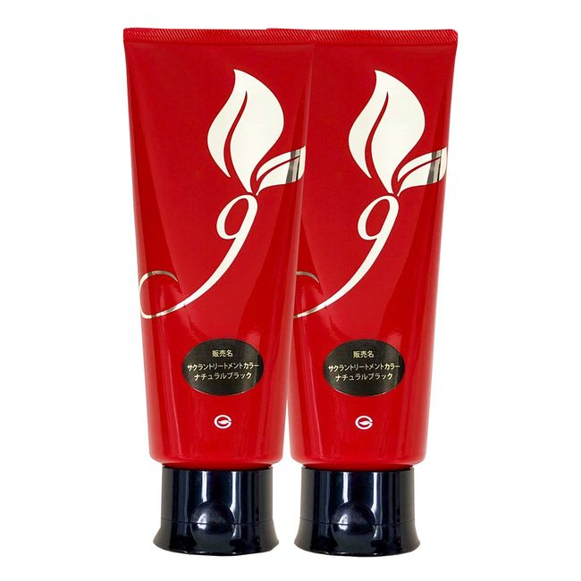 Glacia Cherry Treatment Color, Black, 7.1 oz (200 g), Set of 2, Color Treatment, Plant-Derived Ingredients, Giamine-Free, Gentle on the Scalp