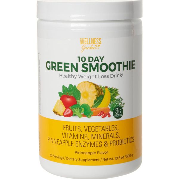 Wellness Gardens 10-Day Green Smoothie Powder Pineapple BB:11/2025 New