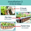 Lalagreen Deck Railing Planter Box - 2 Pack, 36 Inch Large Wall Planters for Out