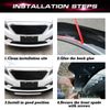 Carbon Black&White Double Layer Front Bumper Lip Winglet Spoiler For Volkswagen